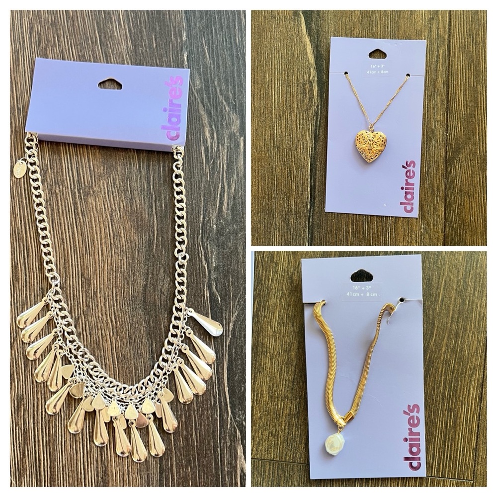 Bundle of three brand new necklaces.